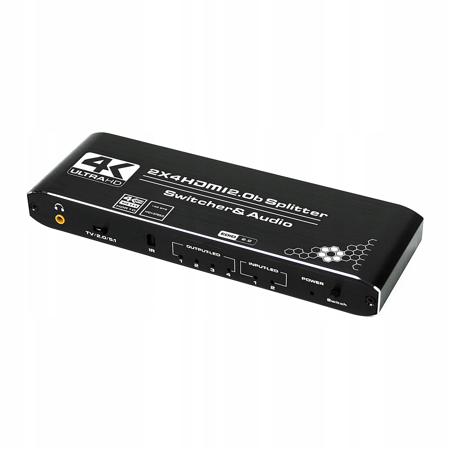 Splitter Hdmi 2.0 2x4 Rozdělovač Switch Hdcp 2.2