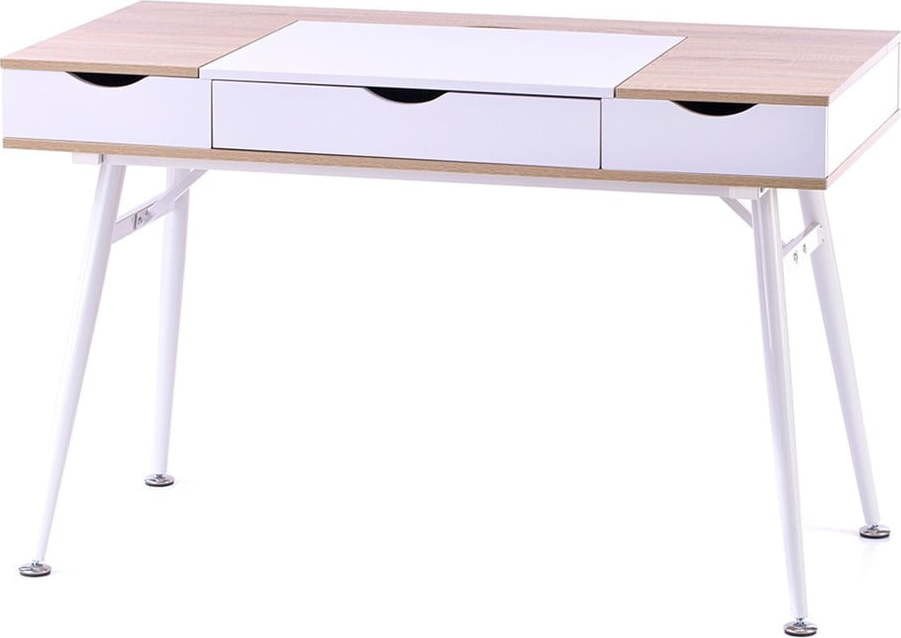 Pracovní stůl s deskou v dubovém dekoru 60x120 cm Faryn – Homede