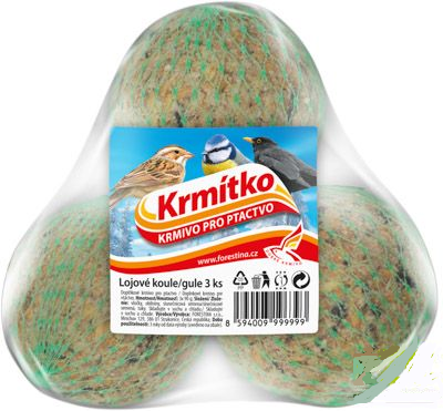 Krmítko Lojsemenná koule 3 ks folie (3x90 g)