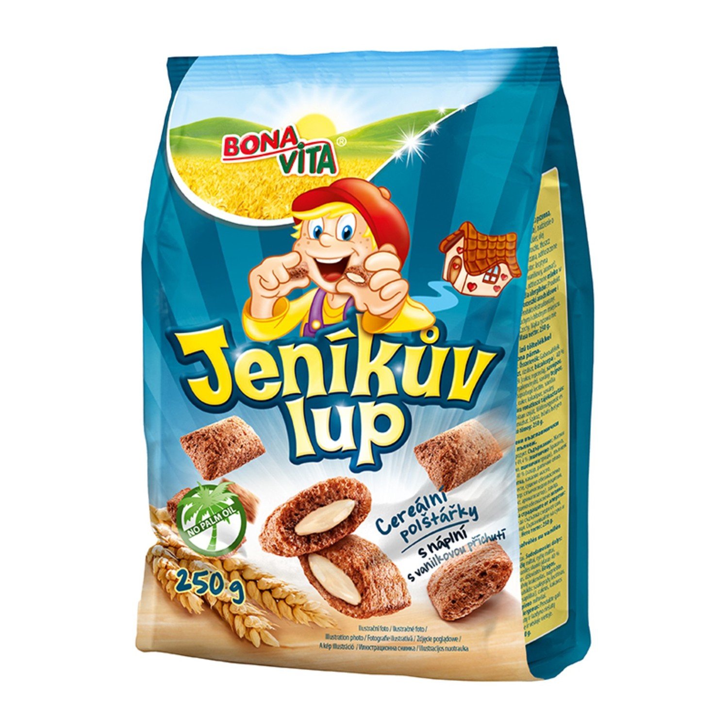 Bonavita Cereální polštářky s náplní Jeníkův lup vanilkový 250 g