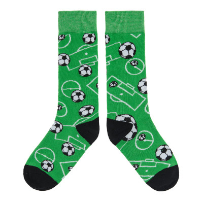 Vysoké ponožky s fotbalovým motivem- zelené - 31_33 GREEN