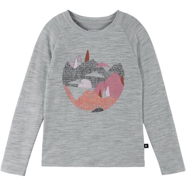 REIMA VIISAS Dětské tričko s dlouhým rukávem, šedá, velikost 116