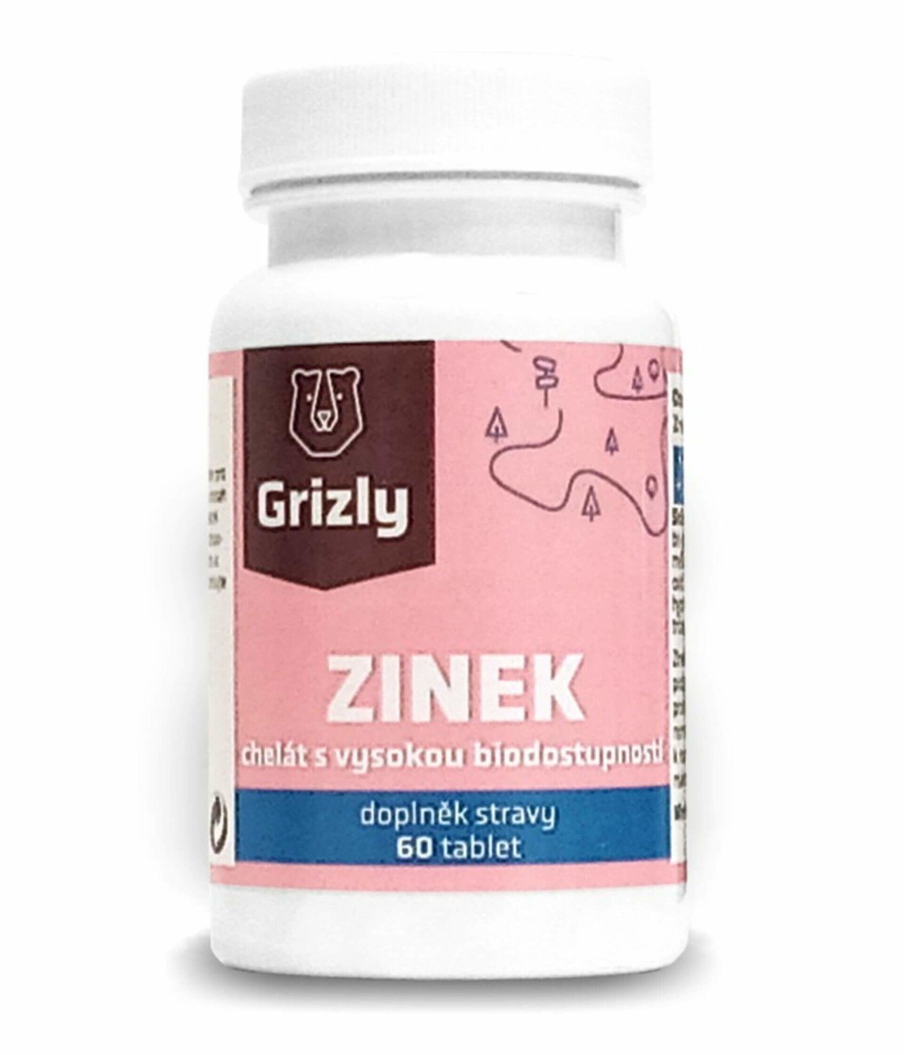 GRIZLY Zinek Bisglycinát 60 tablet