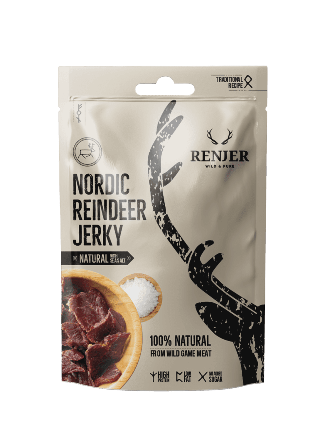 Renjer sobí jerky s mořskou solí 25 g