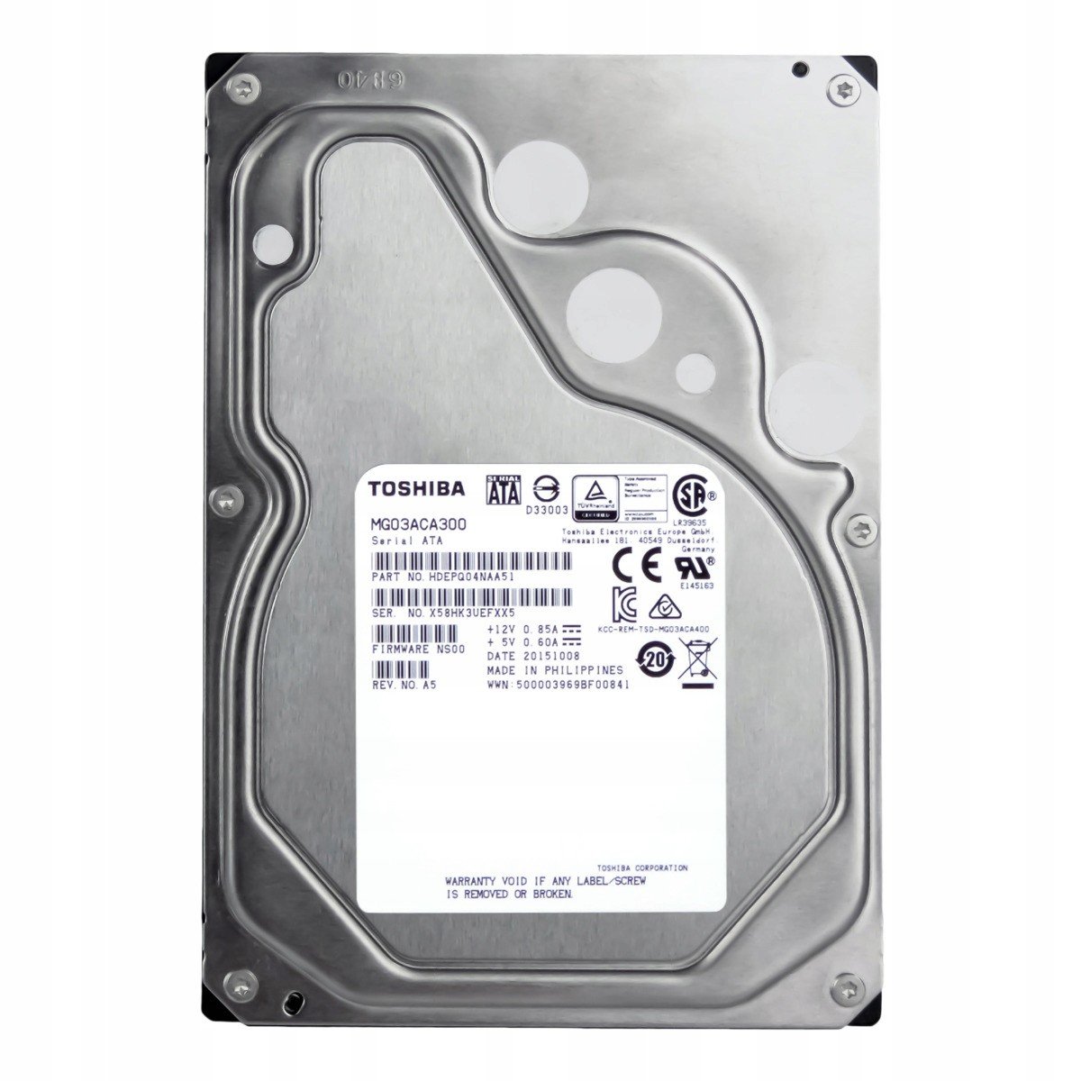 Toshiba 3TB 7.2K 64MB Sata III 3.5'' MG03ACA300