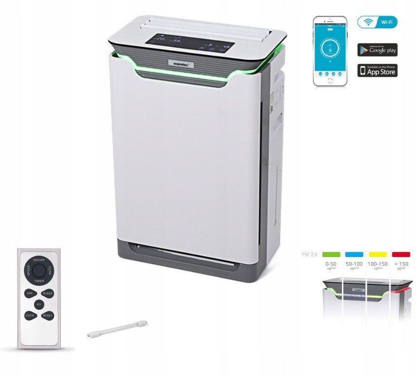 Čistička vzduchu Warmtec AP350W+ do 80m2 WiFi