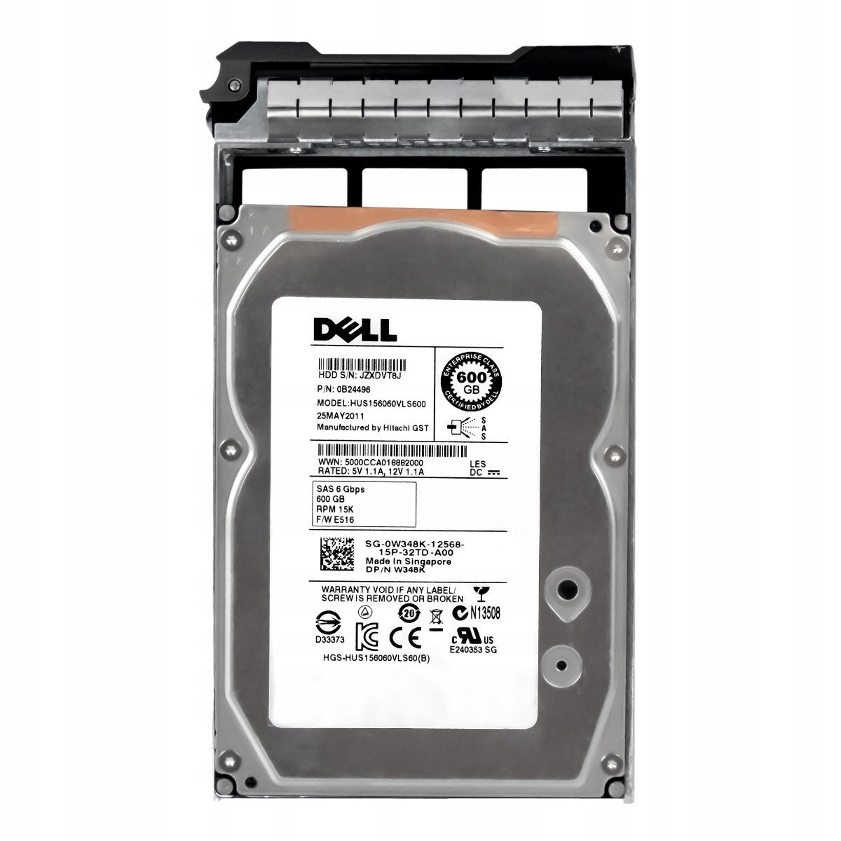 Dell 0V348K 600GB SAS-2 15K 3.5'' HUS156060VLS600