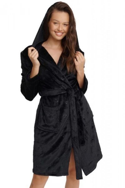 Henderson Ladies Glossy 41066 černý Dámský župan 2XL černá