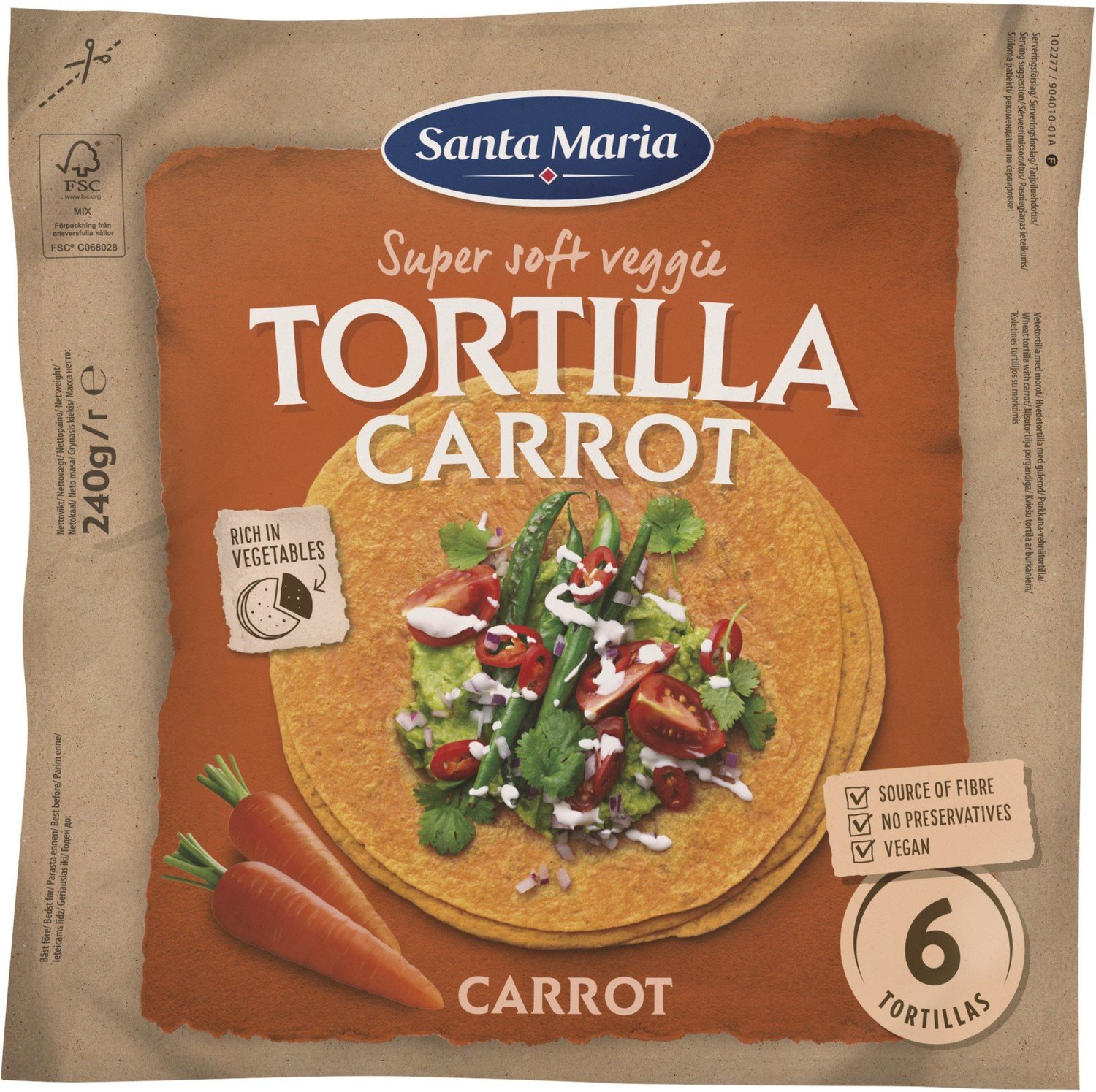 Santa Maria Veggie tortilla mrkev 240 g