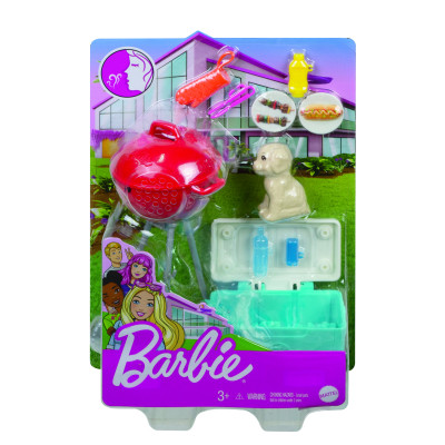 Barbie mini herní set s mazlíčkem - stolní fotbálek GRG77