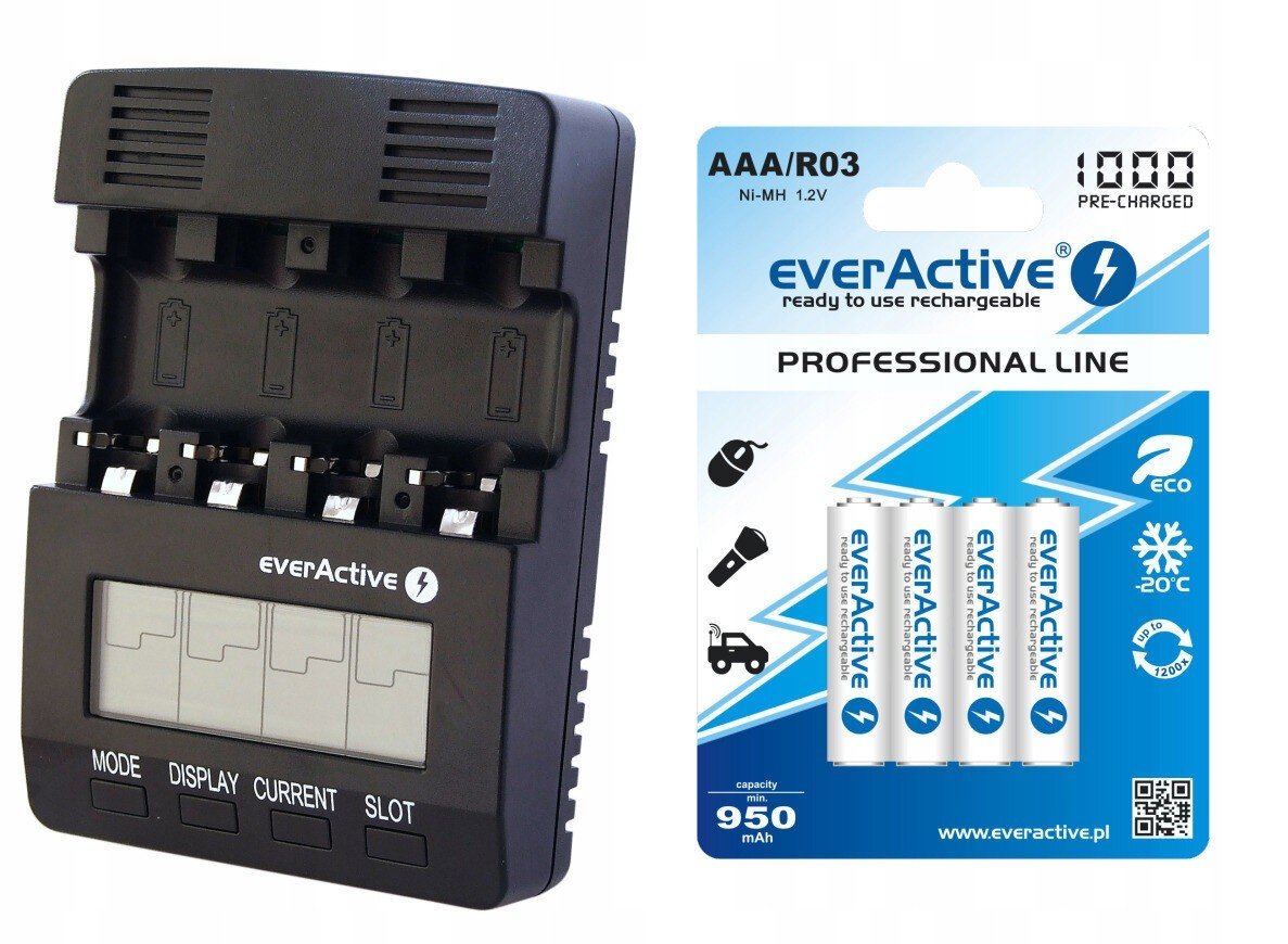 Nabíječka everActive NC-3000 4x R03 Aaa 1000 mAh