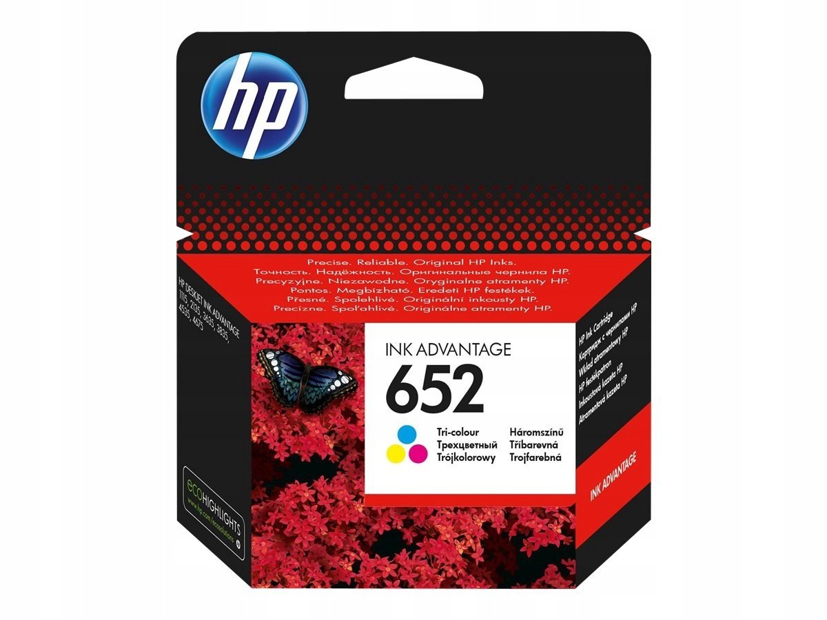 Hp 652 Originální inkoust 3x F6V24AE Barevný