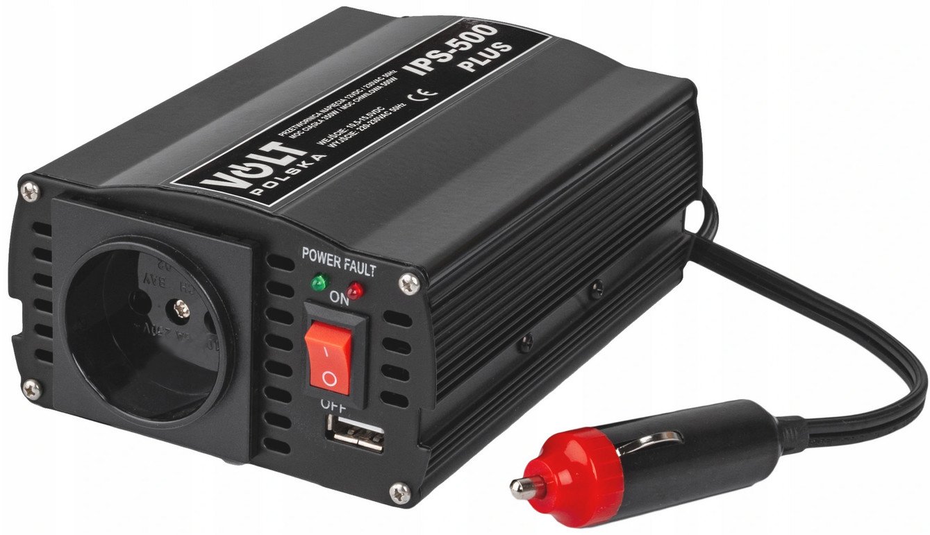 Měnič Do Auta 12V 230V 350/500W Usb