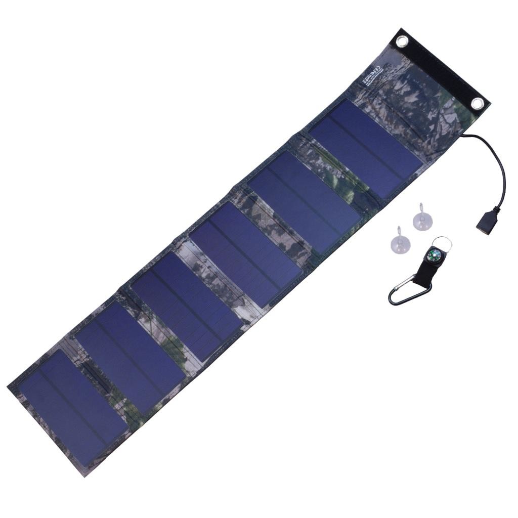 PowerNeed Vodotěsný 9W solární panel, kamufláž