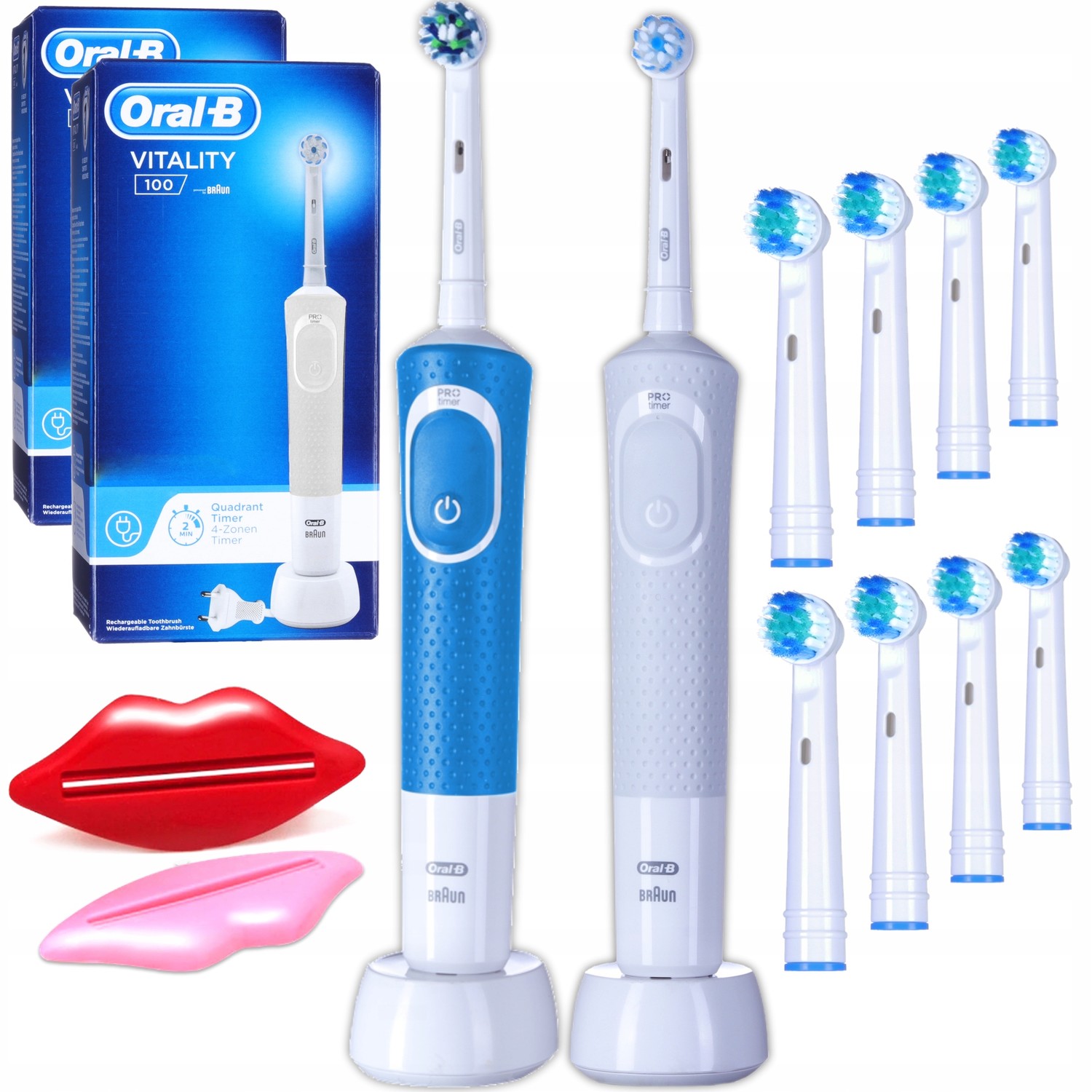 2x elektrický zubní kartáček Vitality Oral-B bonus
