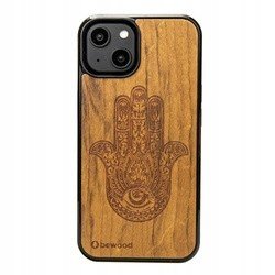 Dřevěné Pouzdro Pro Iphone 14 Hamsa Imbuia Case