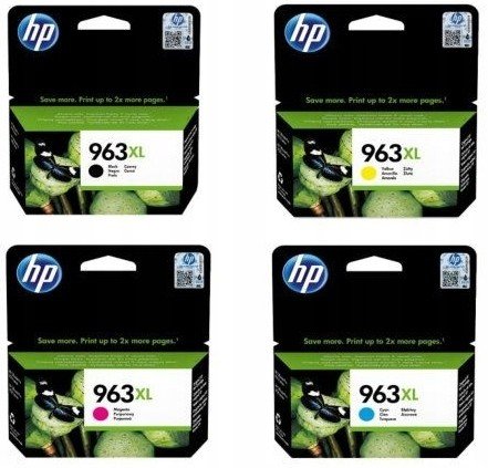 Set Tuší Hp 963XL černá 3 x Hp 963XL Cmy