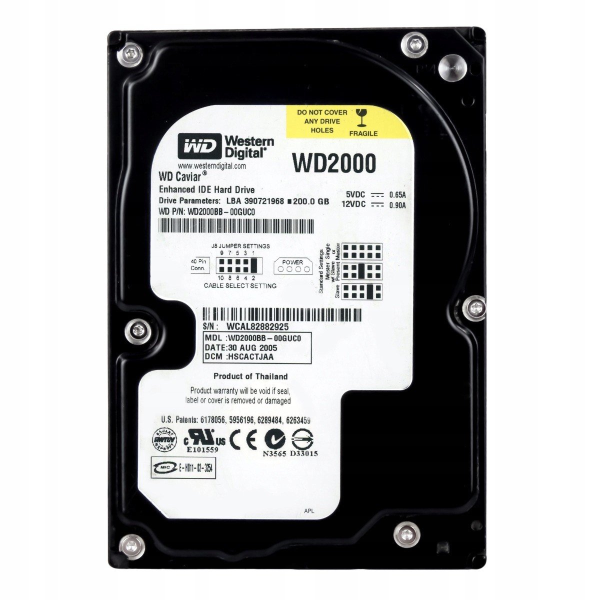 Wd Caviar 200GB 7.2K 2MB Ata 3.5'' WD2000BB