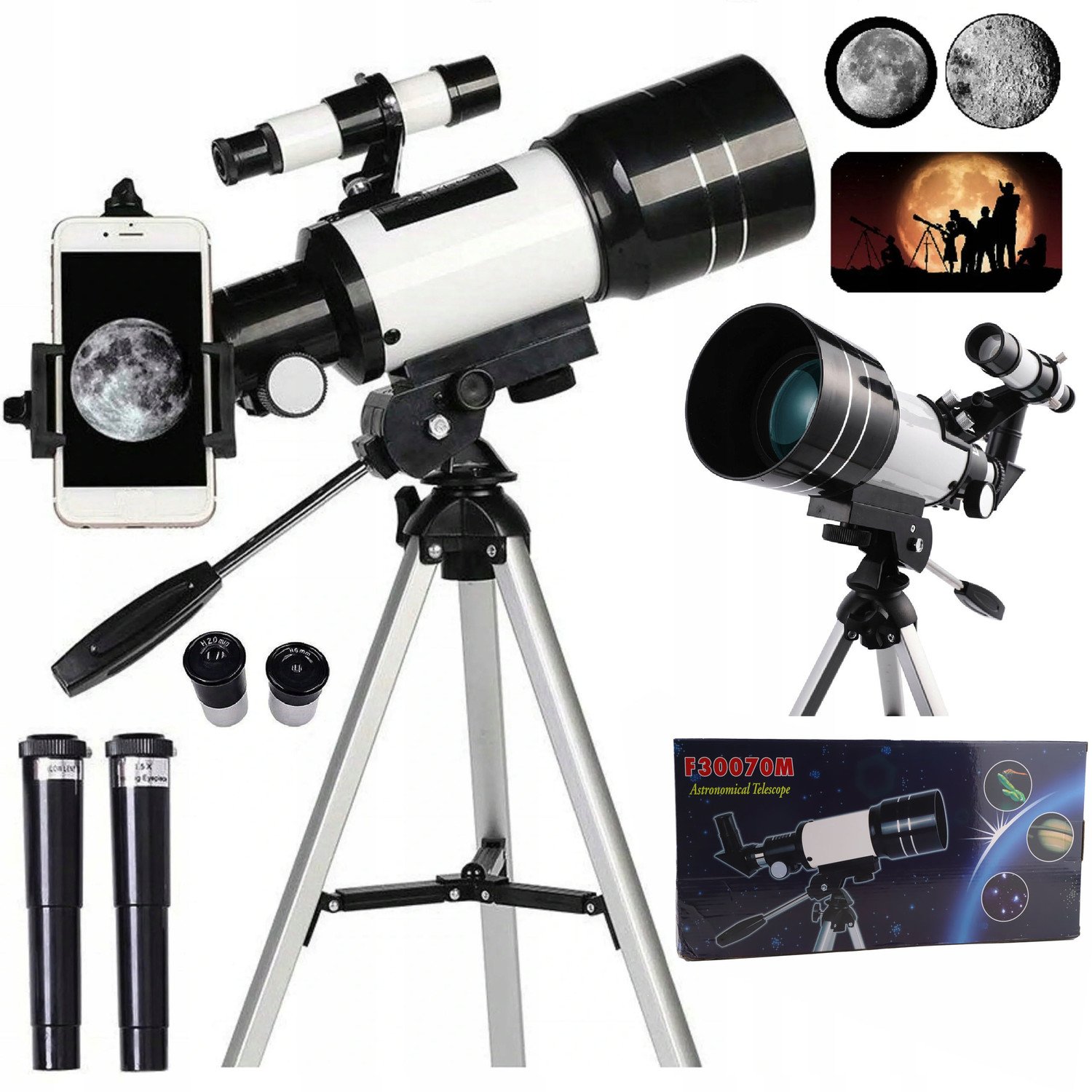 Astronomický Dalekohled Puškohled Příslušenství F300 70M