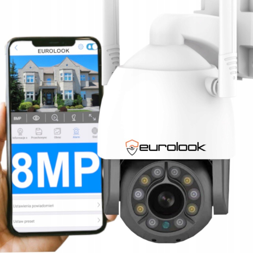 Venkovní kamera Bezdrátový WiFi Ip alarm 8Mpx