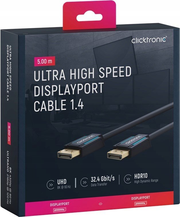 Clicktronic kabel DisplayPort Dp Dp 1.4 8K 5m