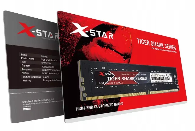 Paměť Ram X-Star Tiger Shark DDR4 16GB 2666Mhz