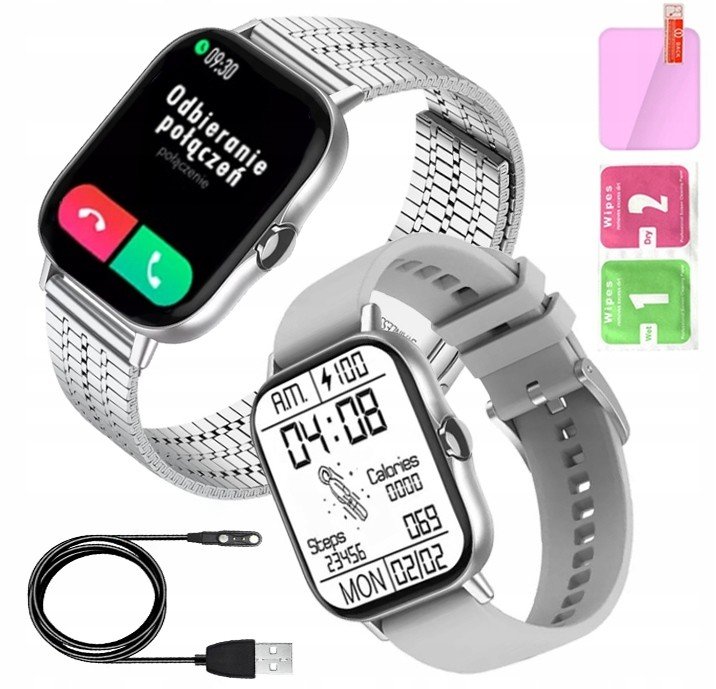 Chytré Hodinky Pánské Dámské Konverzace Stříbrné