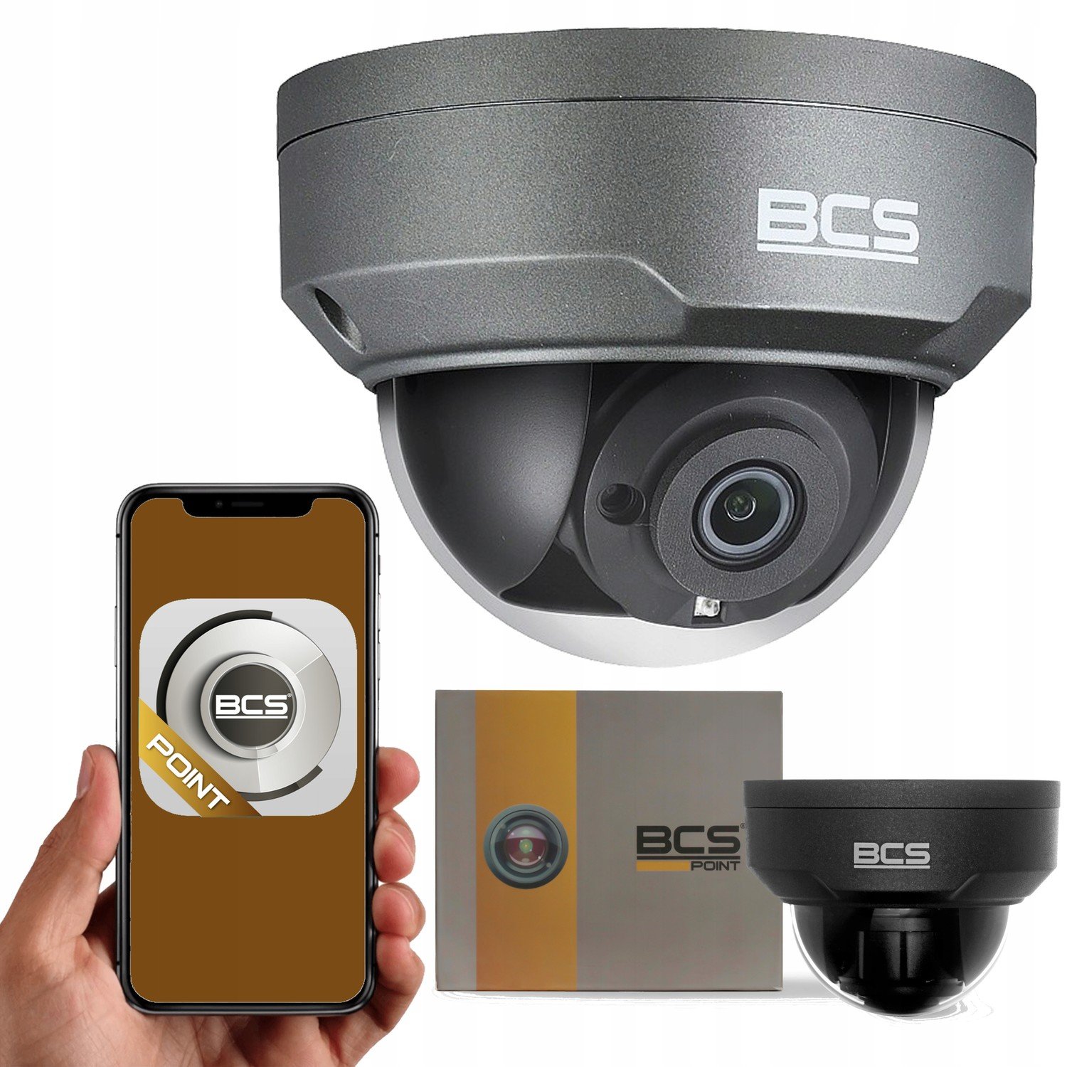 Černá Kamera Kopule Bcs Point 5MPx Wandaloodporna