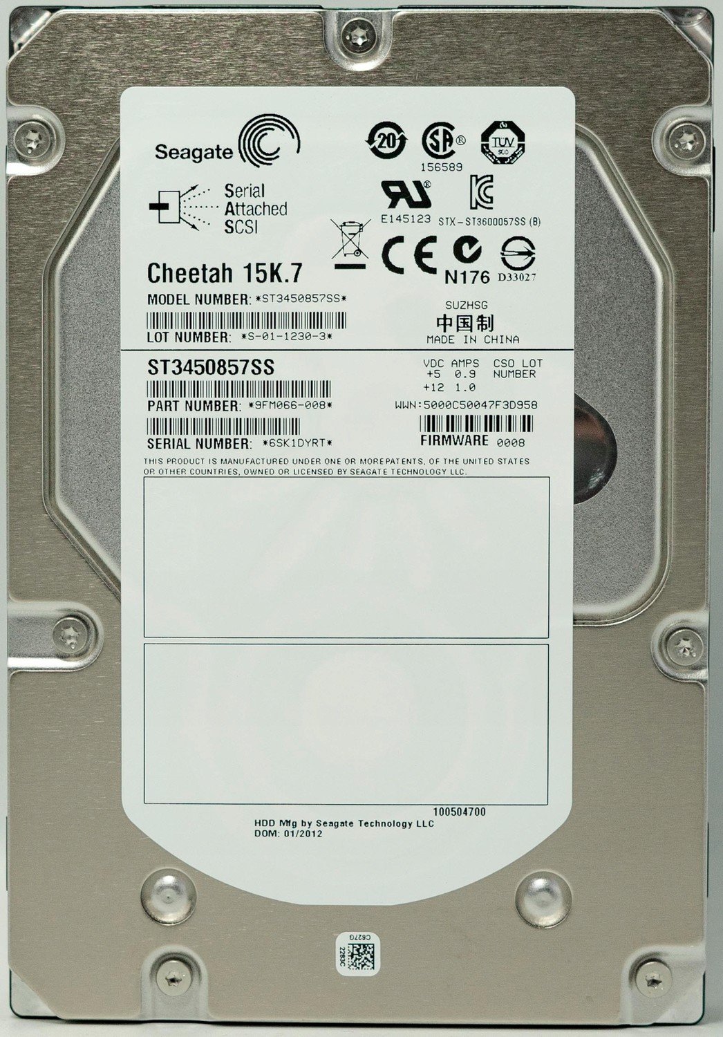 Hdd disk Seagate 3,5'' Sas 450GB ST3450857SS