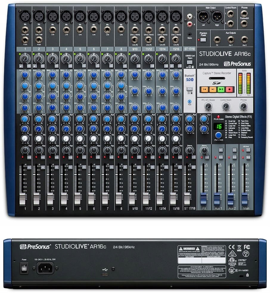 PreSonus StudioLive Mixer AR16c Usb Mixér