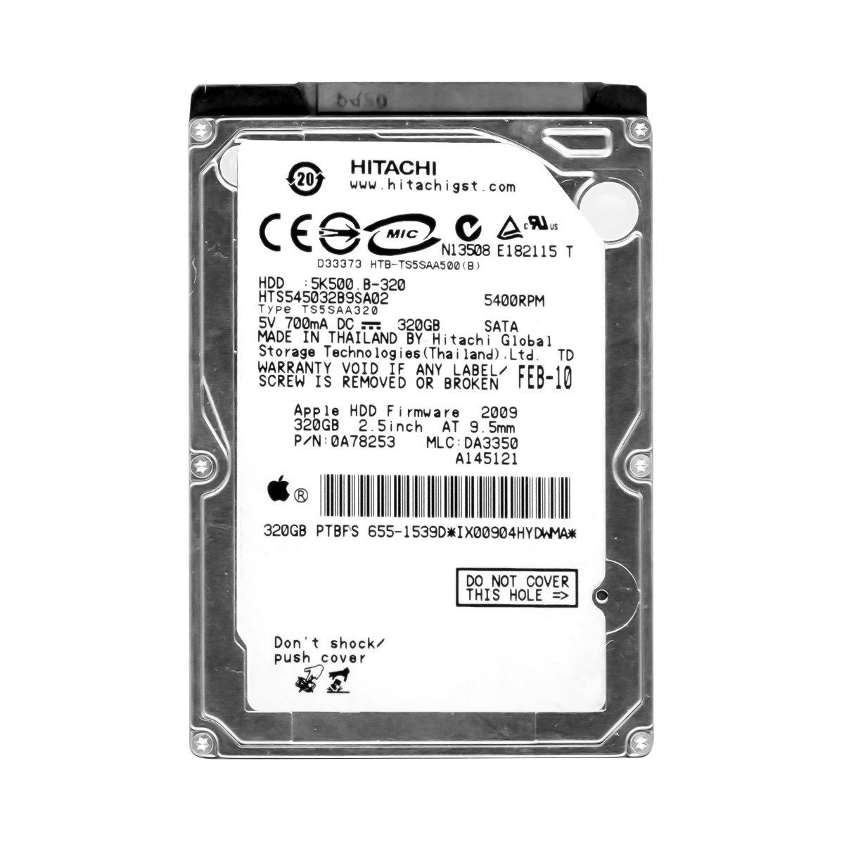 320GB 5.4k 8MB Sata II 2.5 HTS545032B9SA02