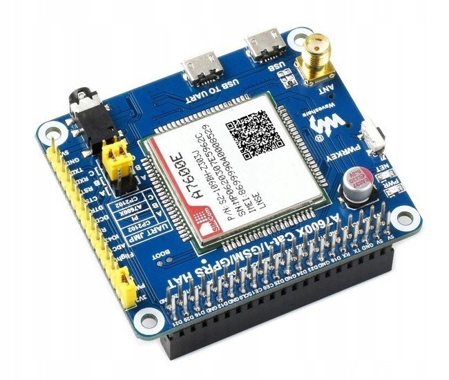 A7600E Lte Cat-1 Hat RPi, Low Speed 4G 2G Gsm Gprs