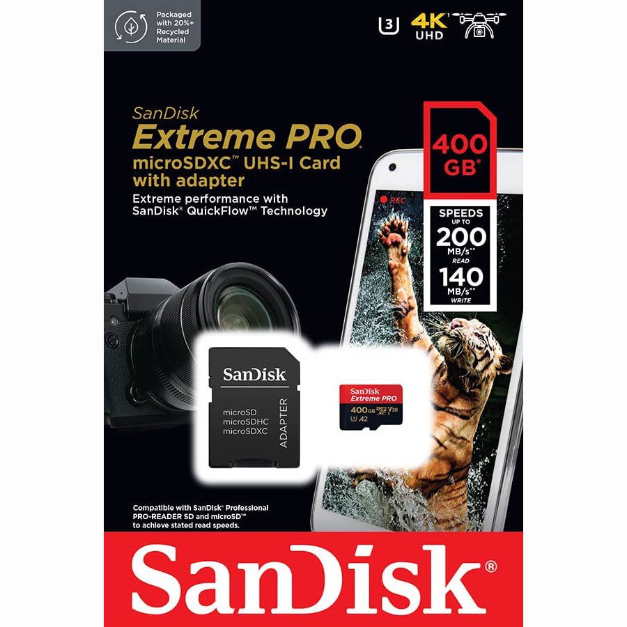 Paměťová karta SanDisk Extreme Pro 400GB 200/140MBs