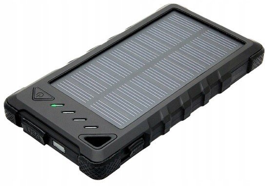 Powerbanka Solární Panel Svítilna 8000mAh IPX4 Usb