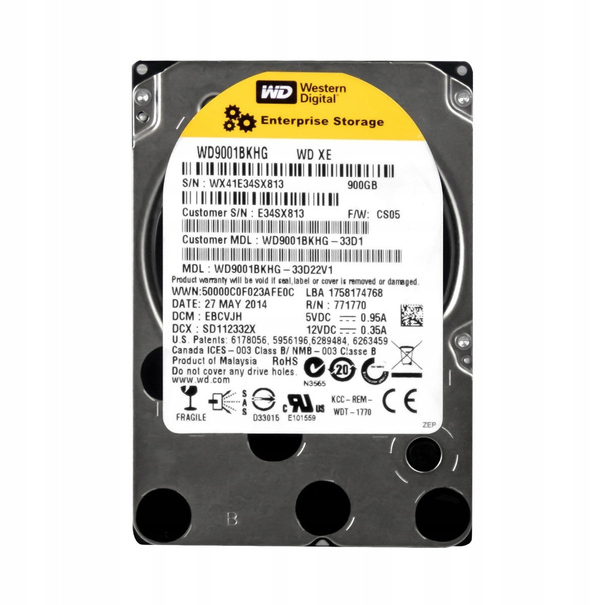Wd Xe 900GB 10K 32MB SAS-2 2.5'' WD9001BKHG