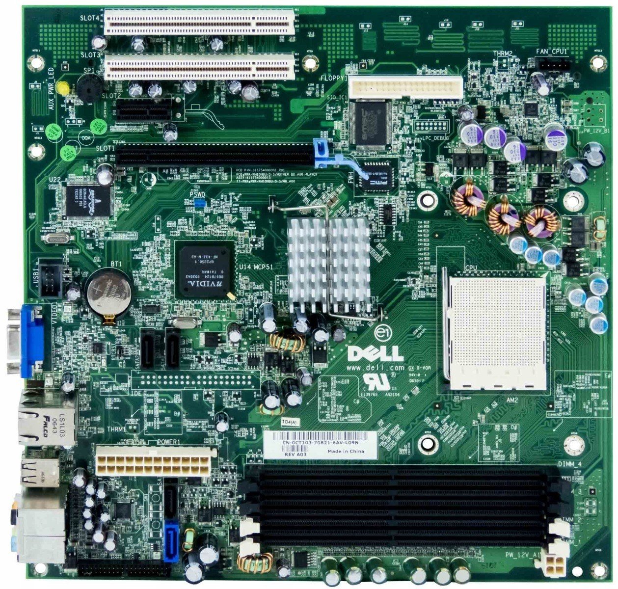 Dell 0CT103 Rev A03 s.AM2 DDR2 PCIe Pci Sata
