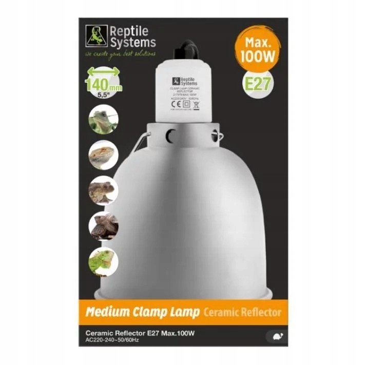 Lampa Reptile Systems Ceramic Clamp Silver 100W