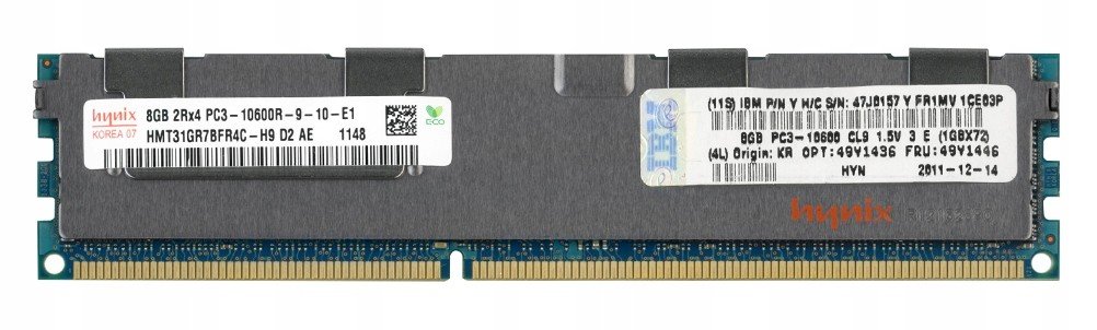 Ibm 47J6157 HMT31GR7BFR4C-H9 8GB PC3-10600 Ecc