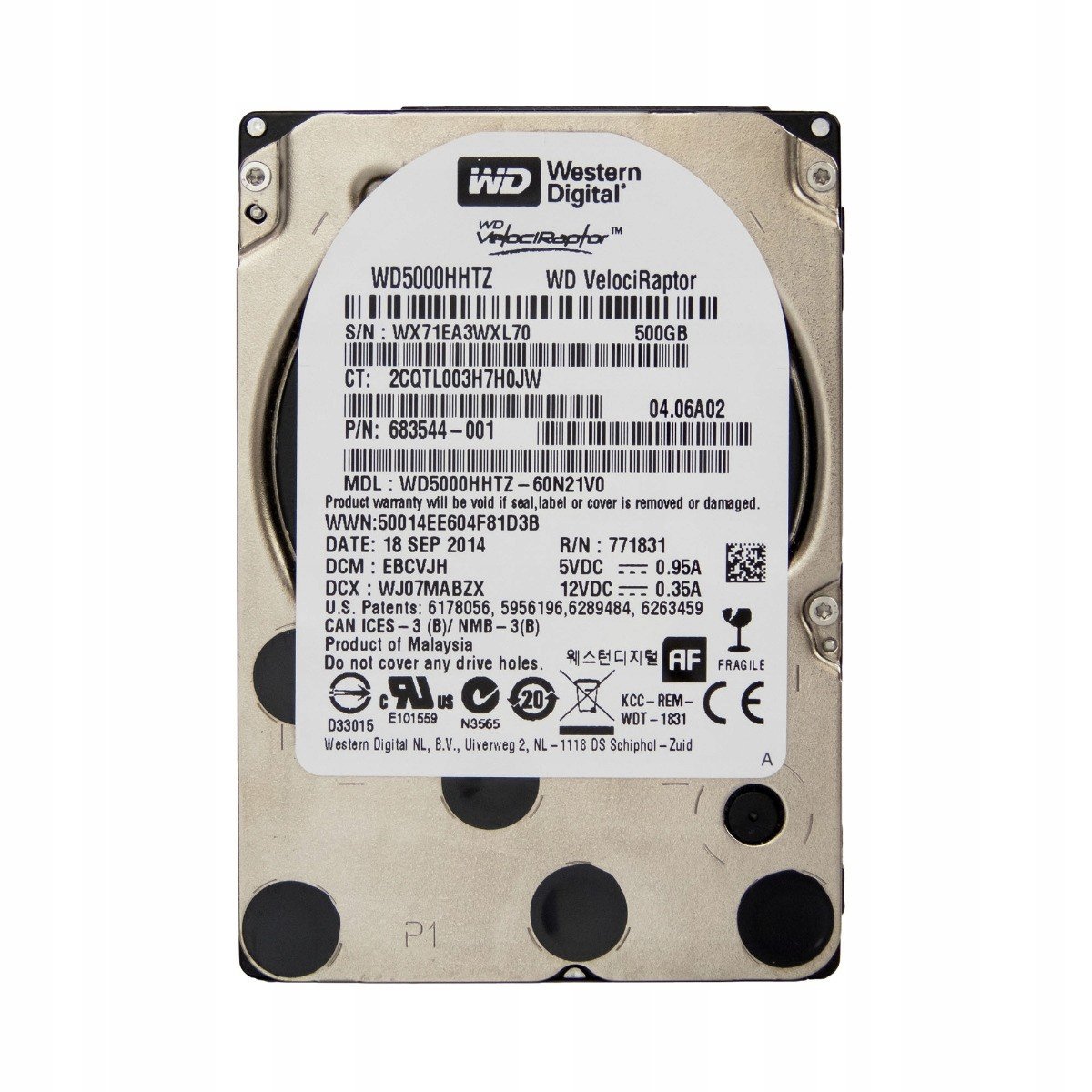 Wd VelociRaptor 500GB 10K Sata III 2.5' WD5000HHTZ