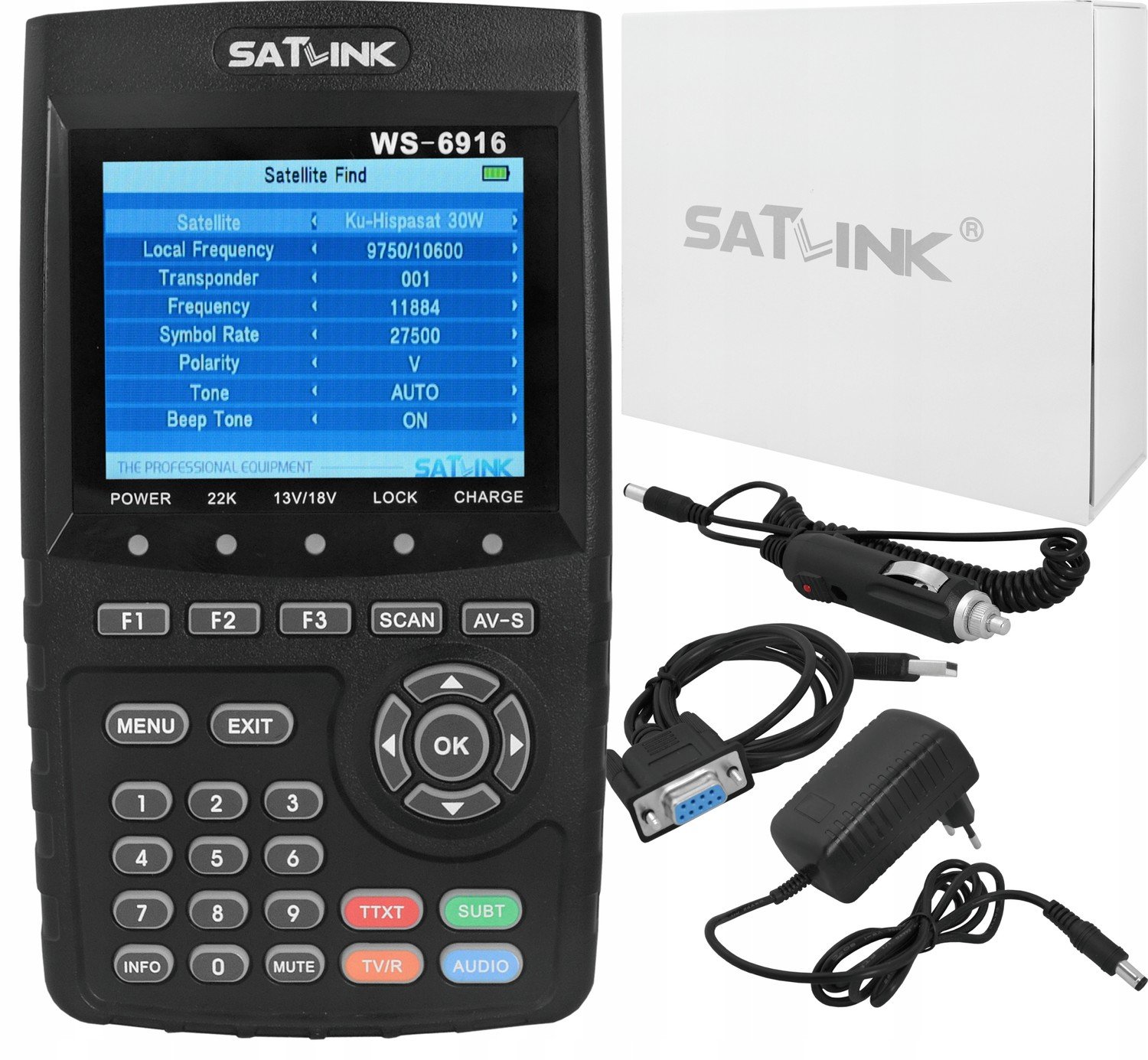 Satelitní Měřič Satlink WS6916 DVB-S/S2 Hd Usb