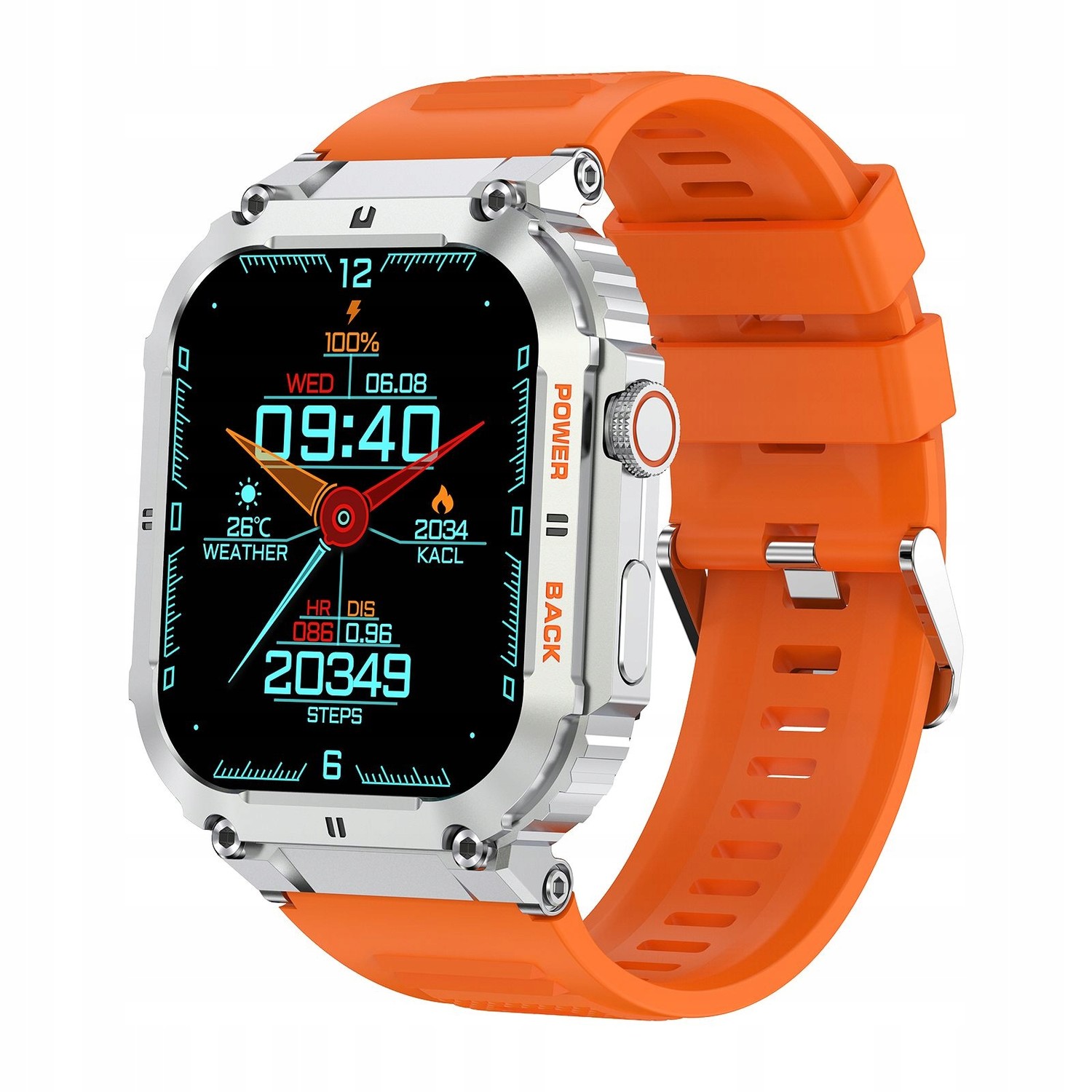 Chytré hodinky Gravity GT6-4 oranžové