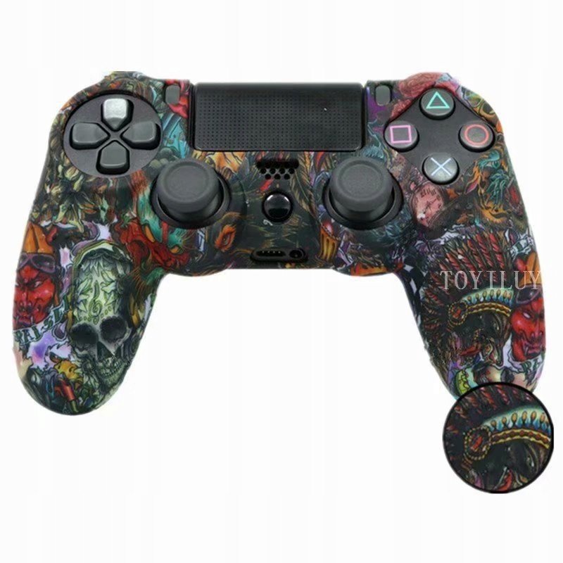 Nový Silikon Na Příslušenství PS4 Indian Skull