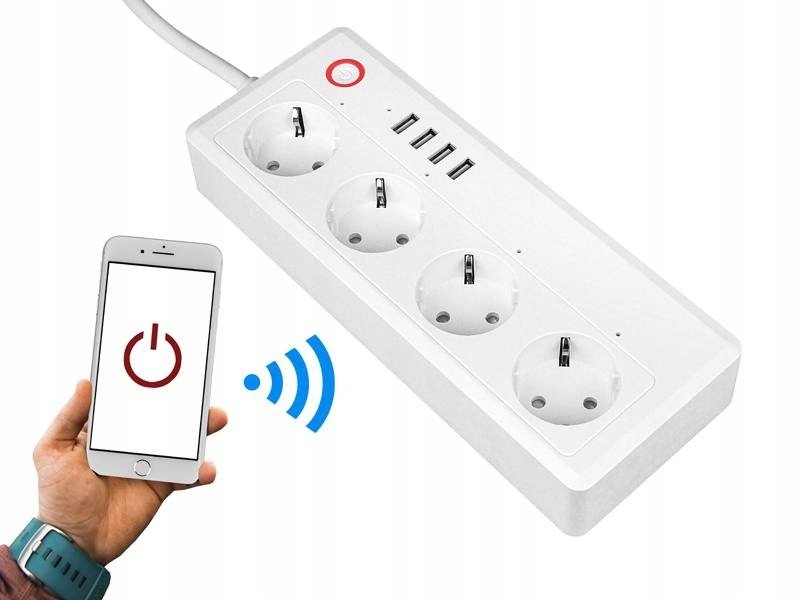 Síťový Prodloužení Další Wifi Listwa 4xUSB Tuya