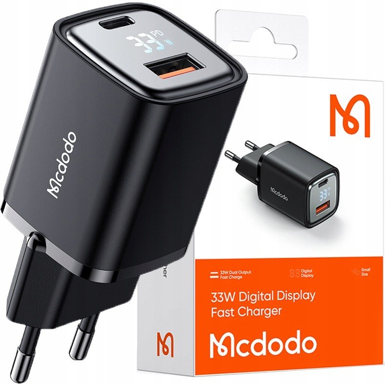 Mcdodo Nano GaN Nabíječka Usb/usb-c Pd 33W Měřič