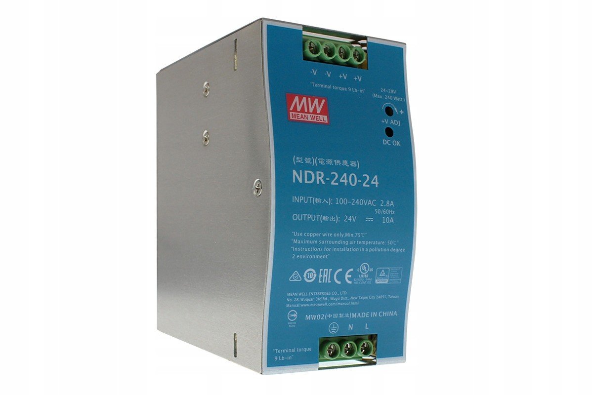 Din NDR-240-24 24V 10A 240W Mean Well