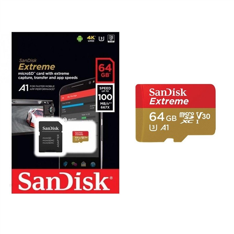 Karta Sandisk Extreme Micro 64GB V30 U3 A1 100 MB/s