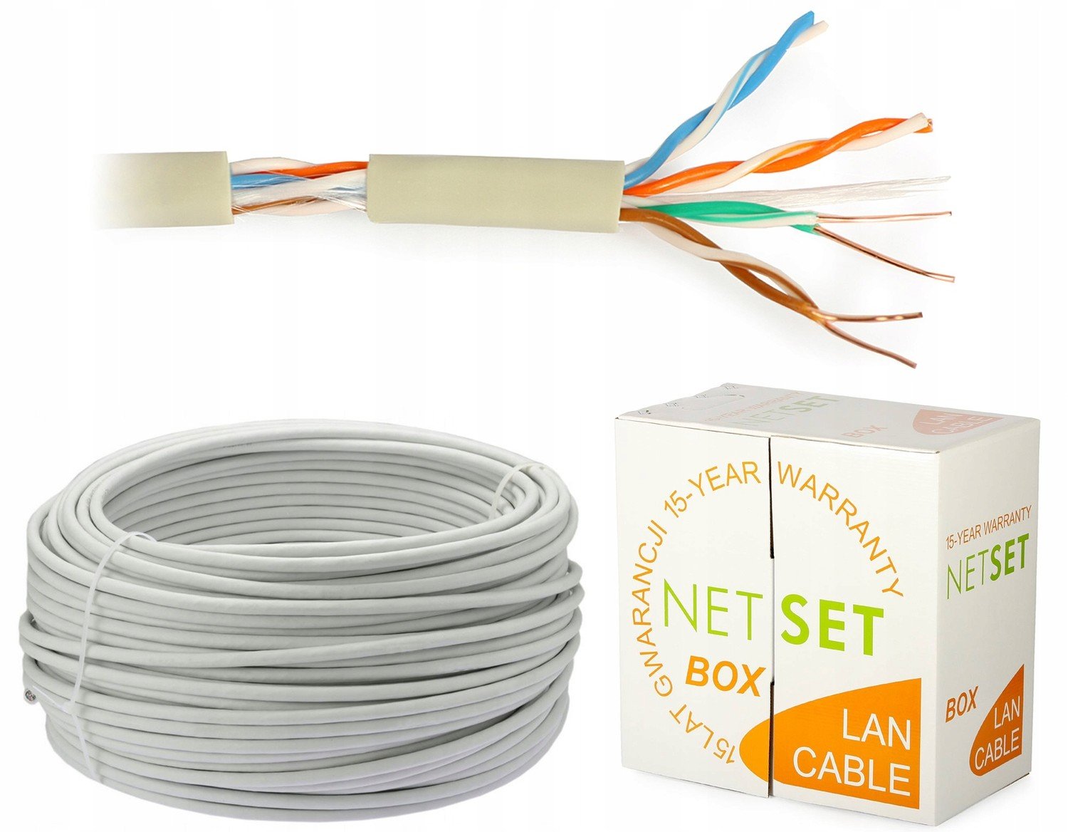 Kabel síťový kabel kroucený Utp kat. 5e 50 m
