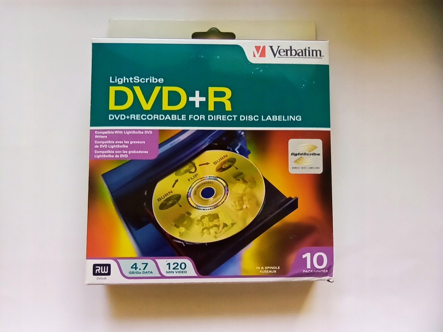 Verbatim Dvd+r x8 Lightscribe 10ks MID: MCC003