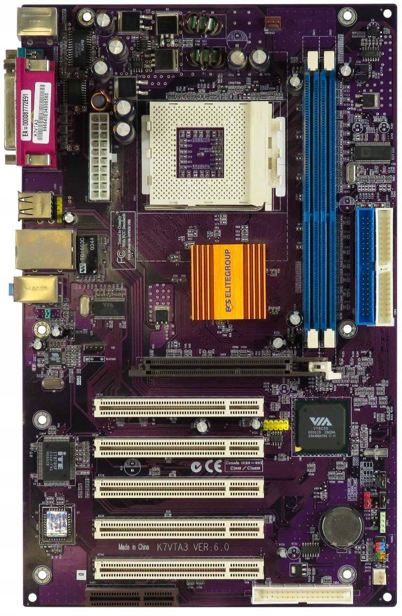 Ecs K7VTA3 6.0 Zásuvka 462 Via KT333 VT8235 2x Ddr