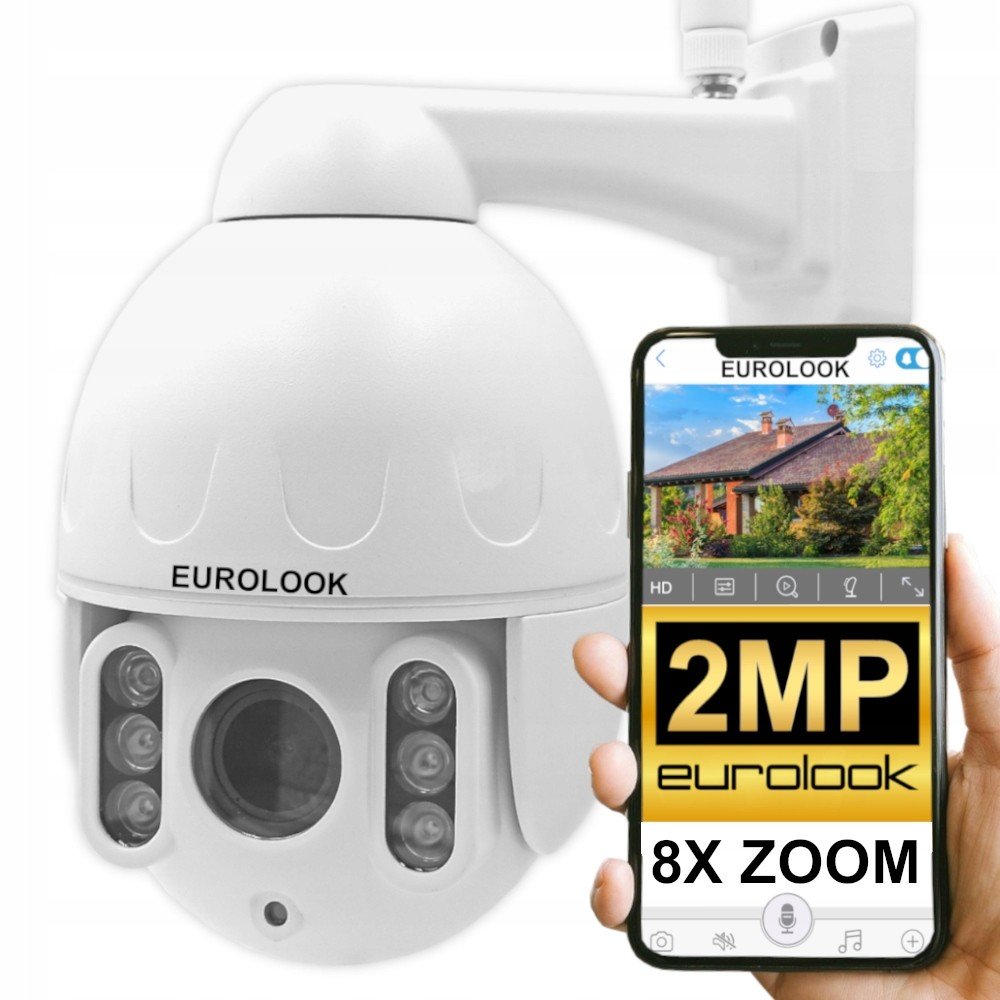 Venkovní otočná WiFi Ip kamera 2MP Fhd Zoom